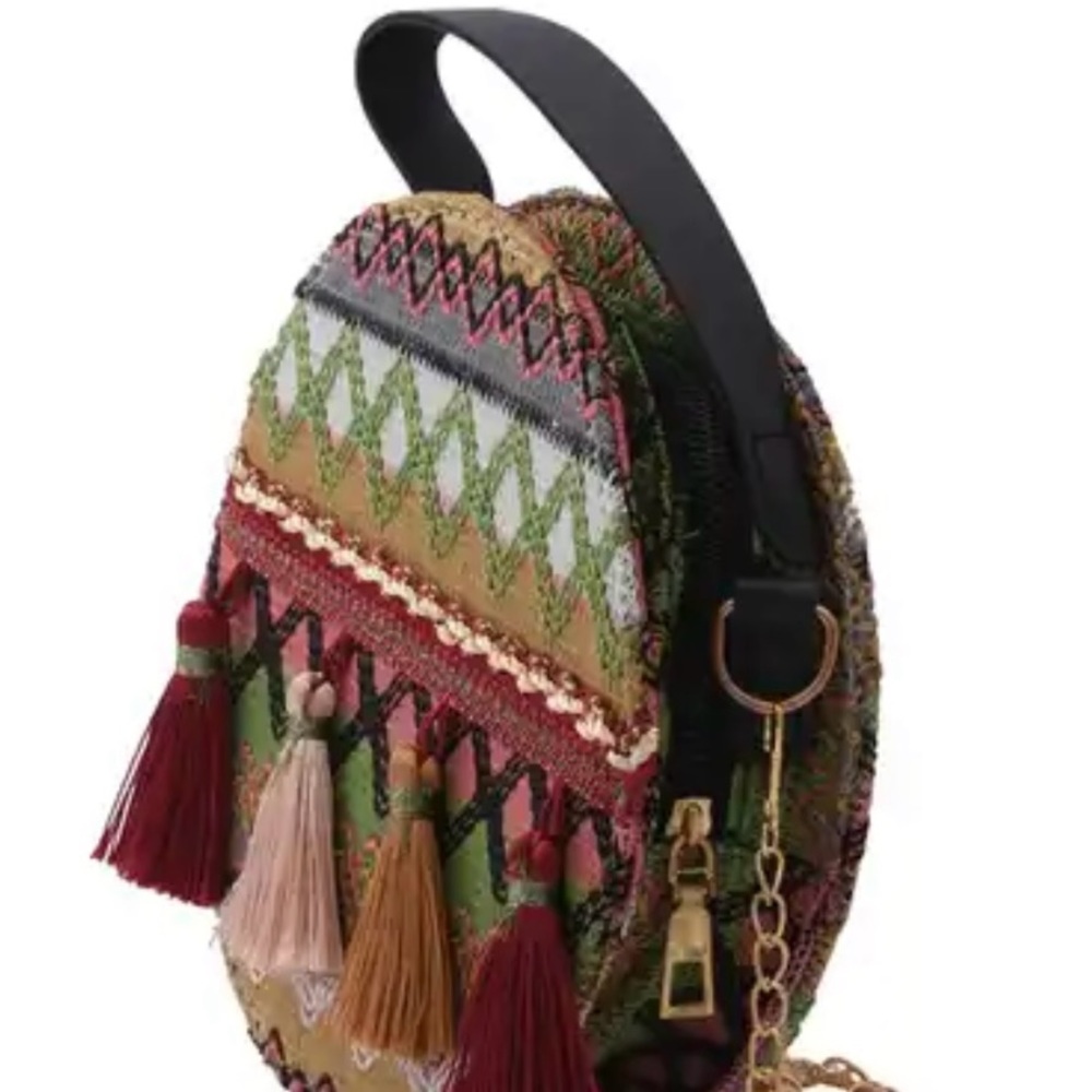 Thailand Designer Royal Siamese Hand Made Embroidery Mini Bag.